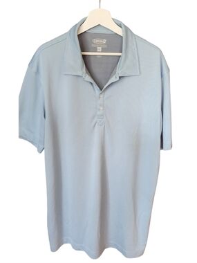 Cariloha Men's Pale Blue Bamboo Polo Shirt Sz 2X Minimalist Casual